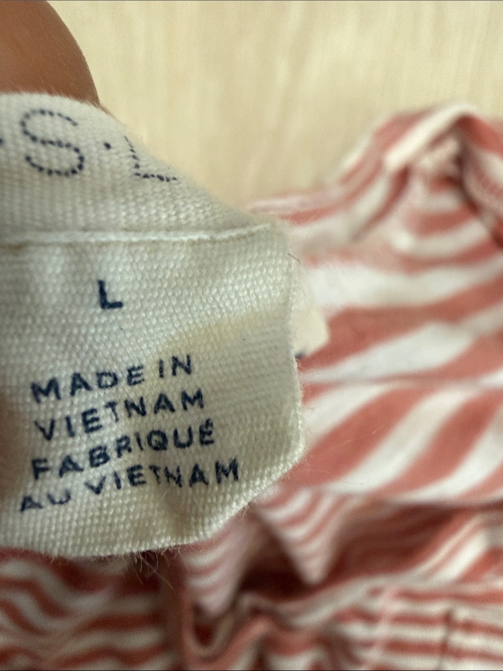 ✨Caslon Pink & White Striped V-Neck Short Sleeve Tee - Picture 3 of 8